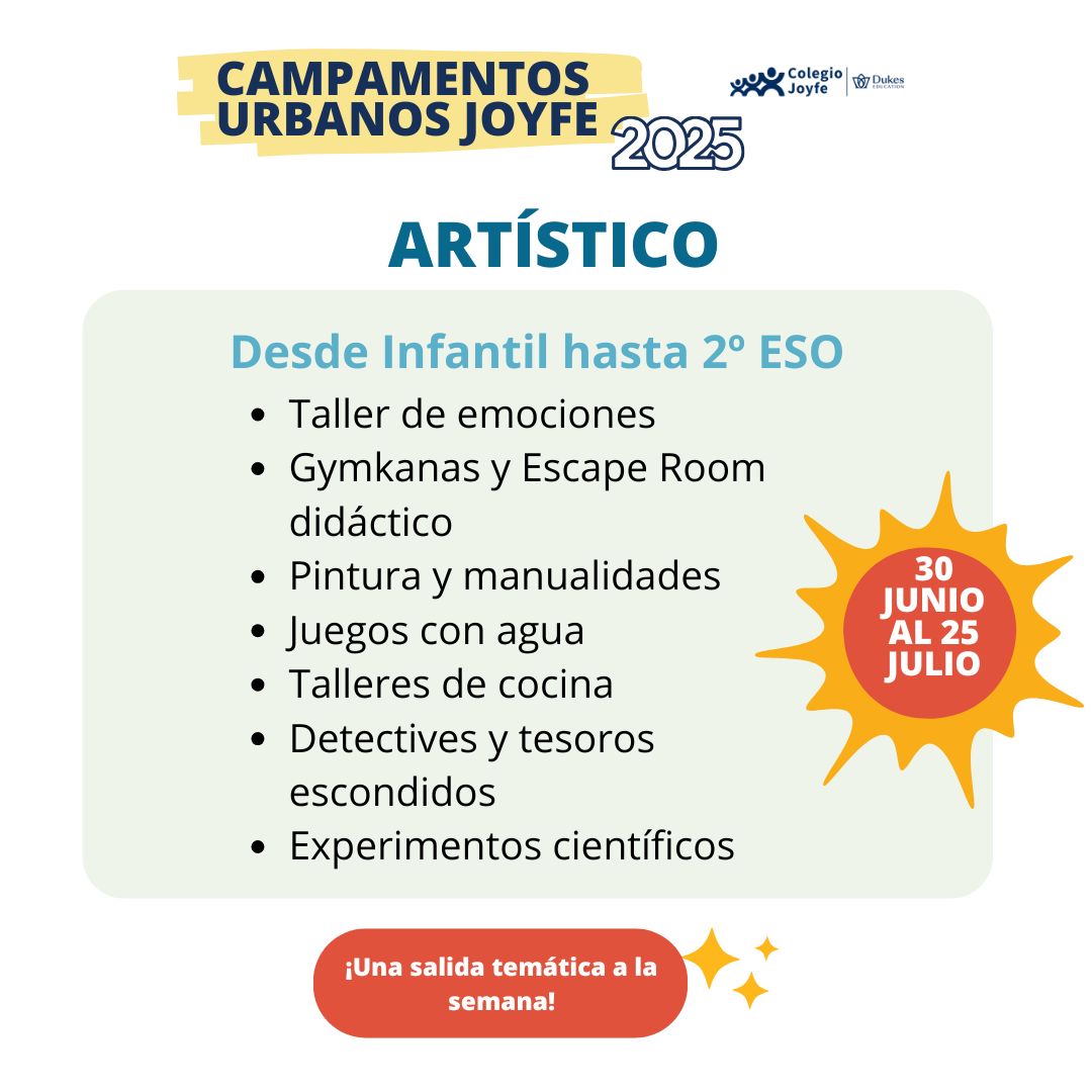 CAMPAMENTOS DE VERANO ARTÍSTICO 2025